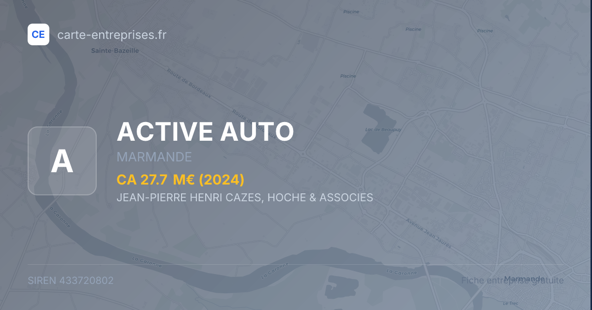 ACTIVE AUTO — 433720802 — fiche entreprise