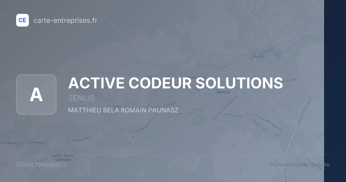 ACTIVE CODEUR SOLUTIONS — 798540522 — fiche entreprise