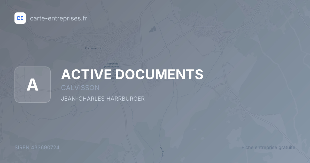 ACTIVE DOCUMENTS — 433690724 — fiche entreprise