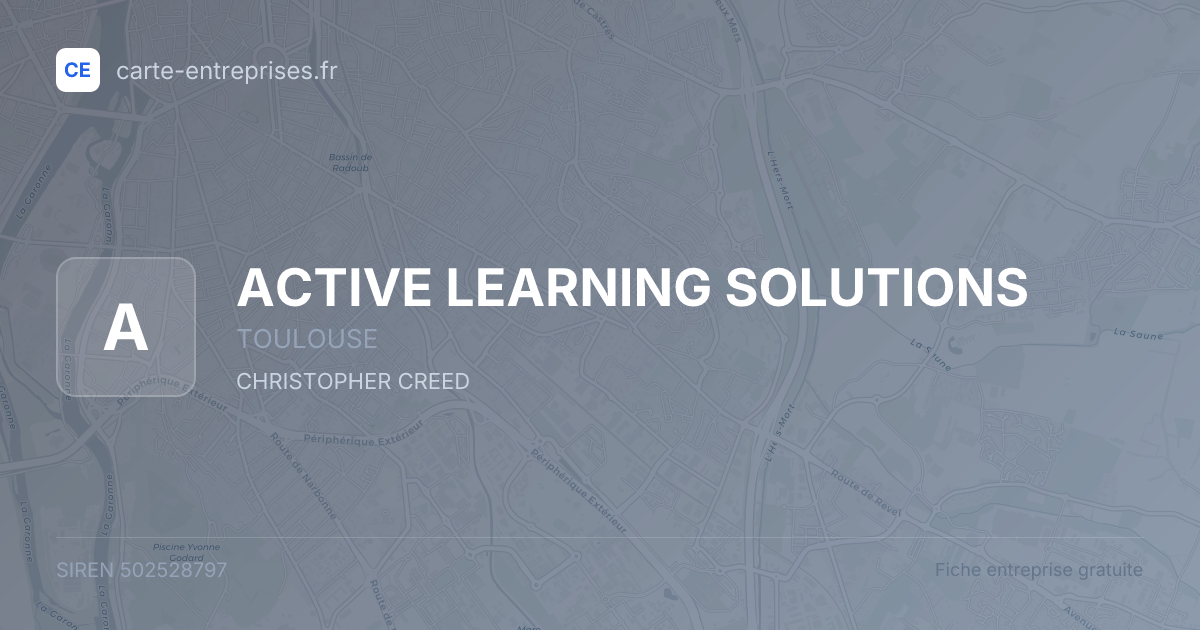 ACTIVE LEARNING SOLUTIONS — 502528797 — fiche entreprise
