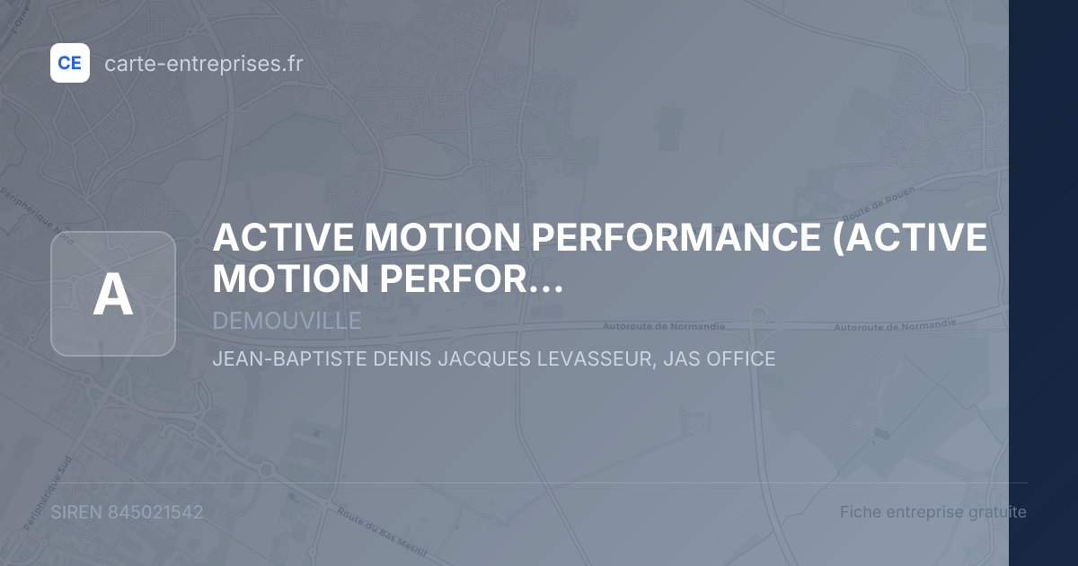 ACTIVE MOTION PERFORMANCE — 845021542 — fiche entreprise