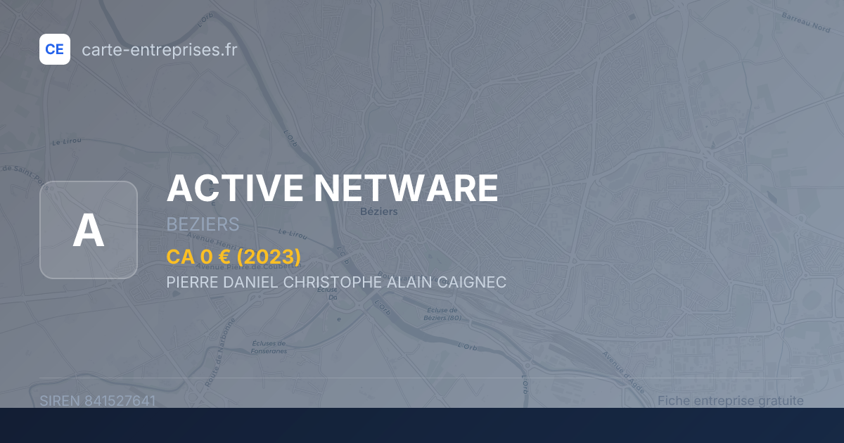 ACTIVE NETWARE — 841527641 — fiche entreprise