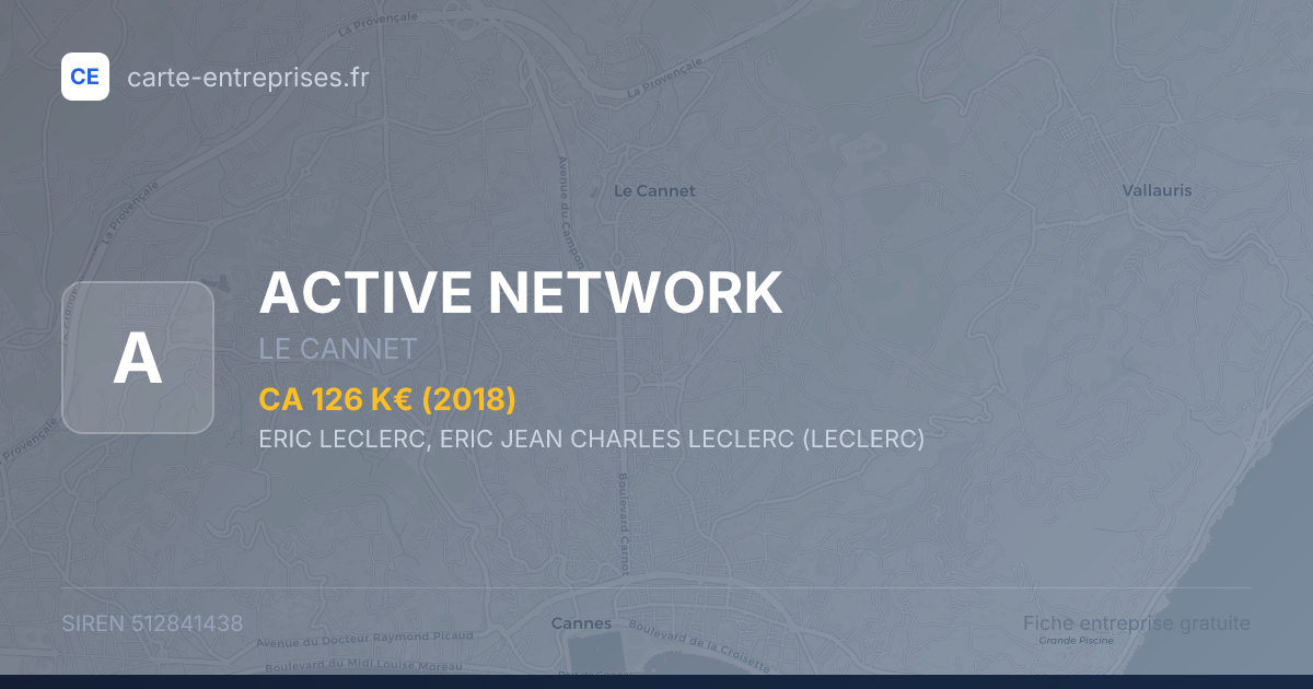 ACTIVE NETWORK — 512841438 — fiche entreprise