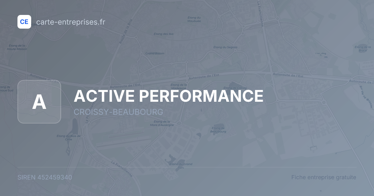 ACTIVE PERFORMANCE — 452459340 — fiche entreprise