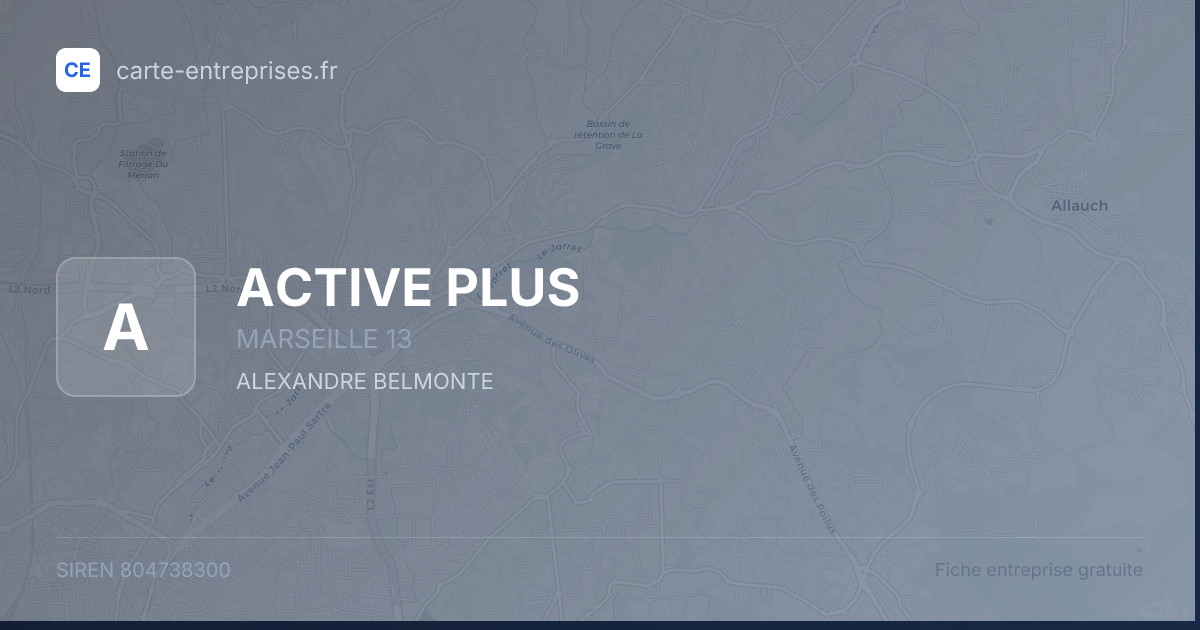 ACTIVE PLUS — 804738300 — fiche entreprise