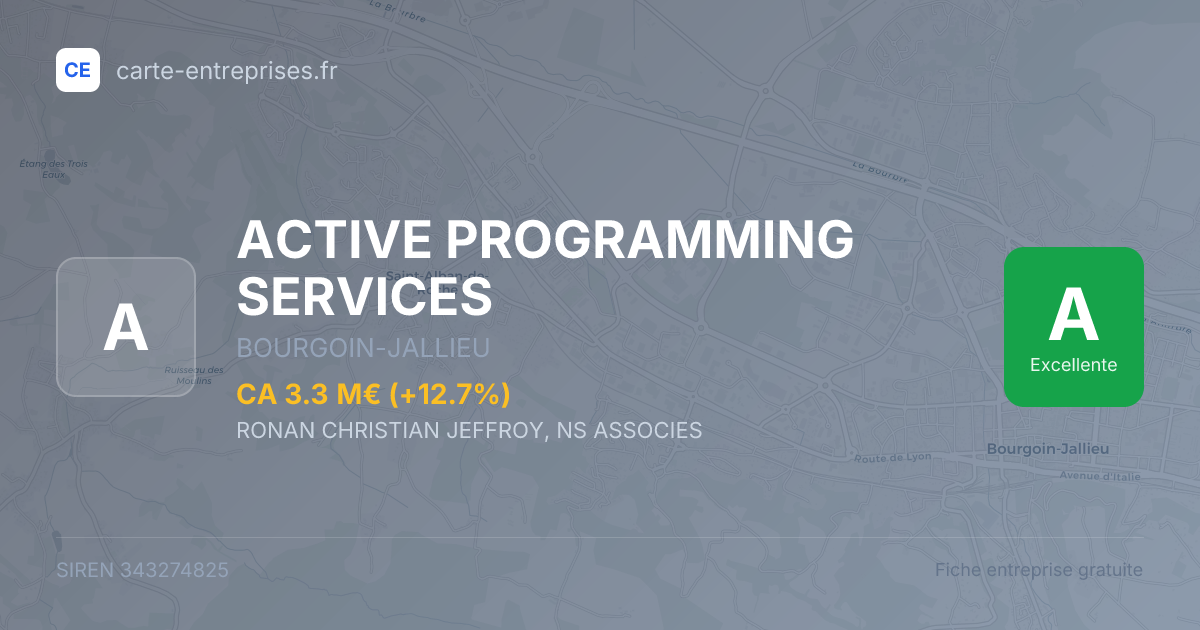 ACTIVE PROGRAMMING SERVICES — 343274825 — fiche entreprise