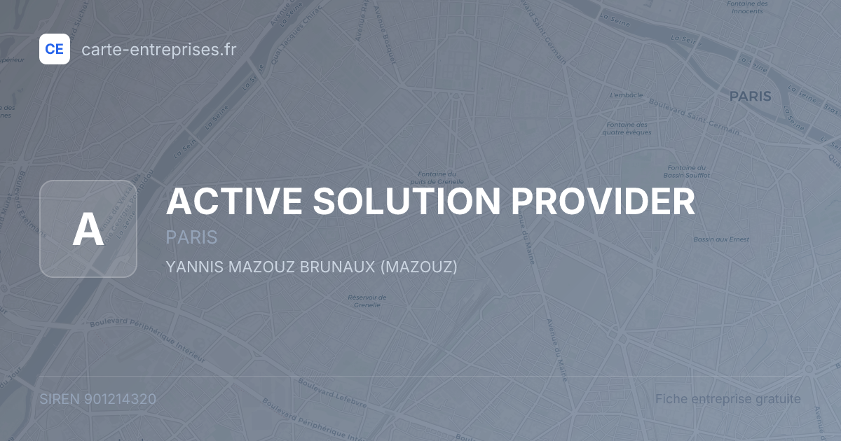 ACTIVE SOLUTION PROVIDER — 901214320 — fiche entreprise