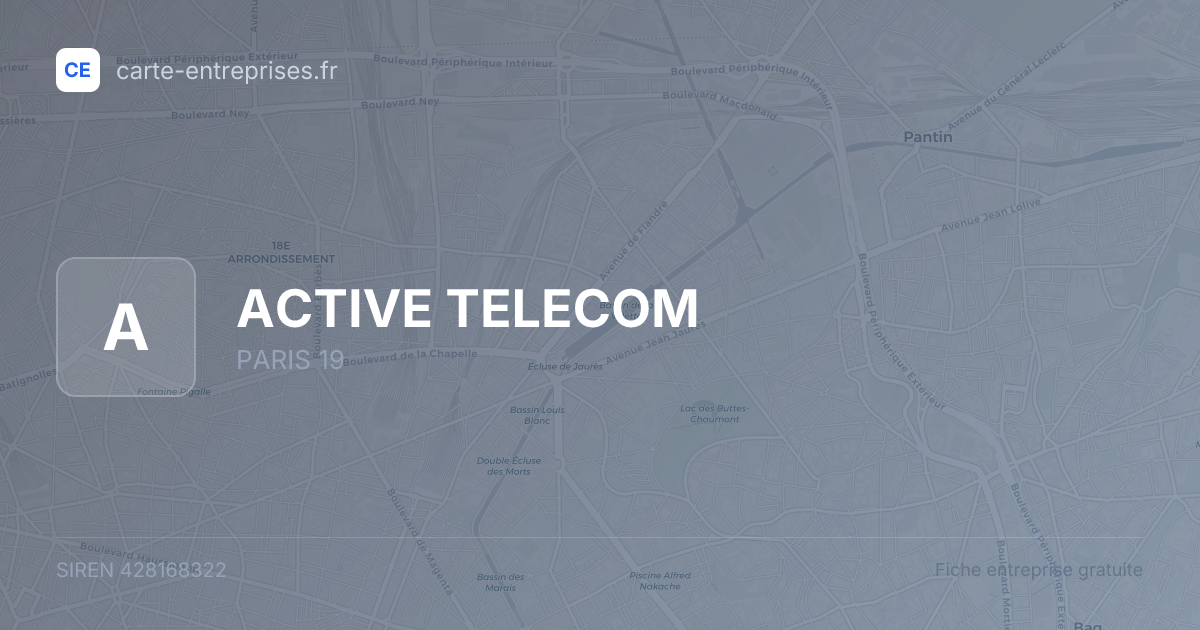 ACTIVE TELECOM — 428168322 — fiche entreprise