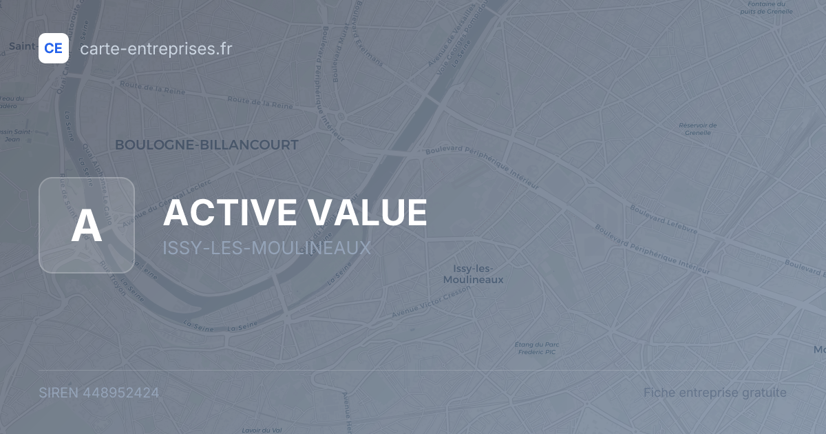 ACTIVE VALUE — 448952424 — fiche entreprise