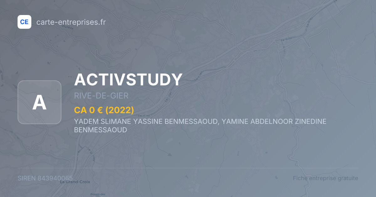 ACTIVSTUDY — 843940065 — fiche entreprise