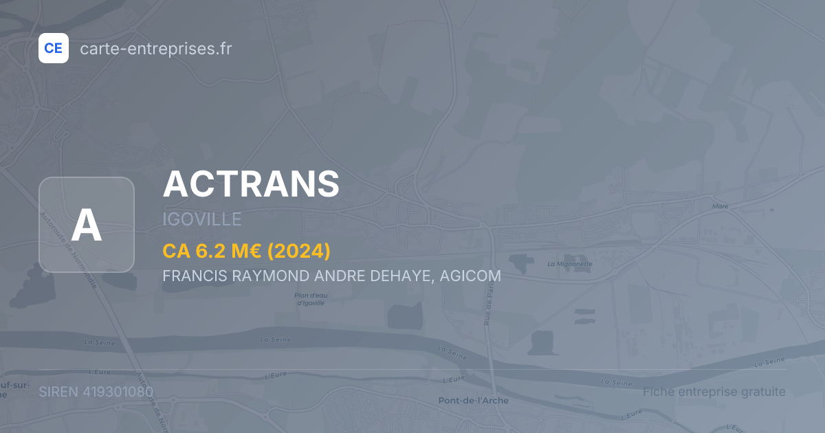 ACTRANS — 419301080 — fiche entreprise