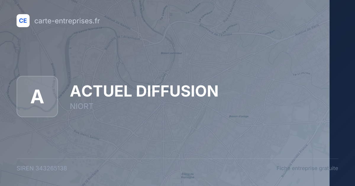 ACTUEL DIFFUSION — 343265138 — fiche entreprise