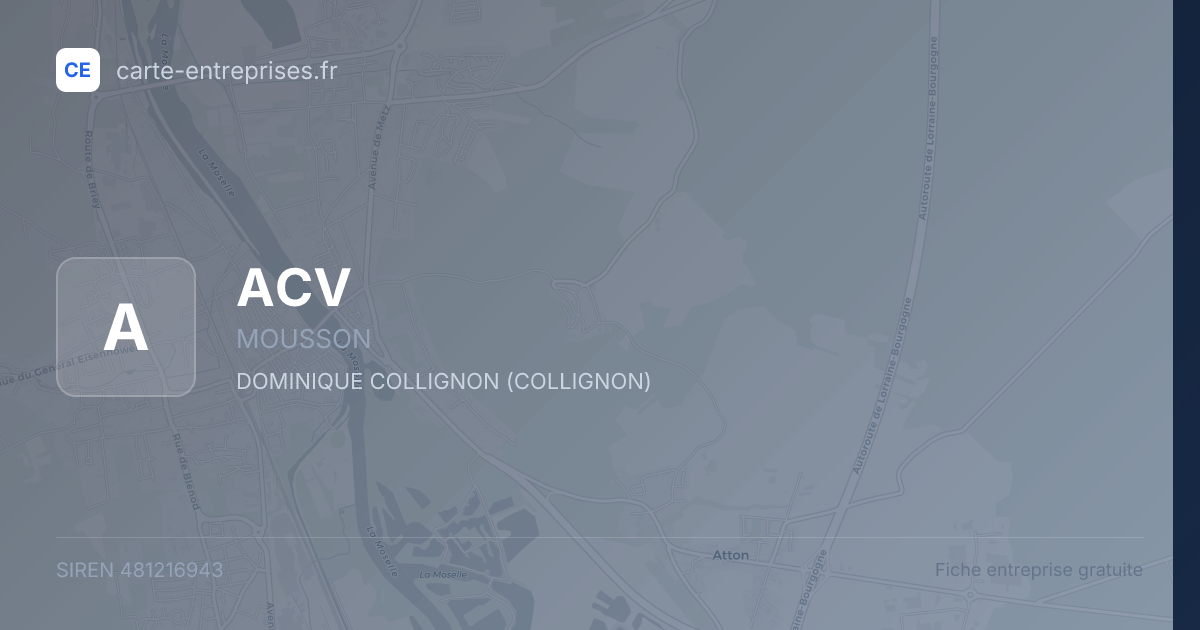 ACV — 481216943 — fiche entreprise