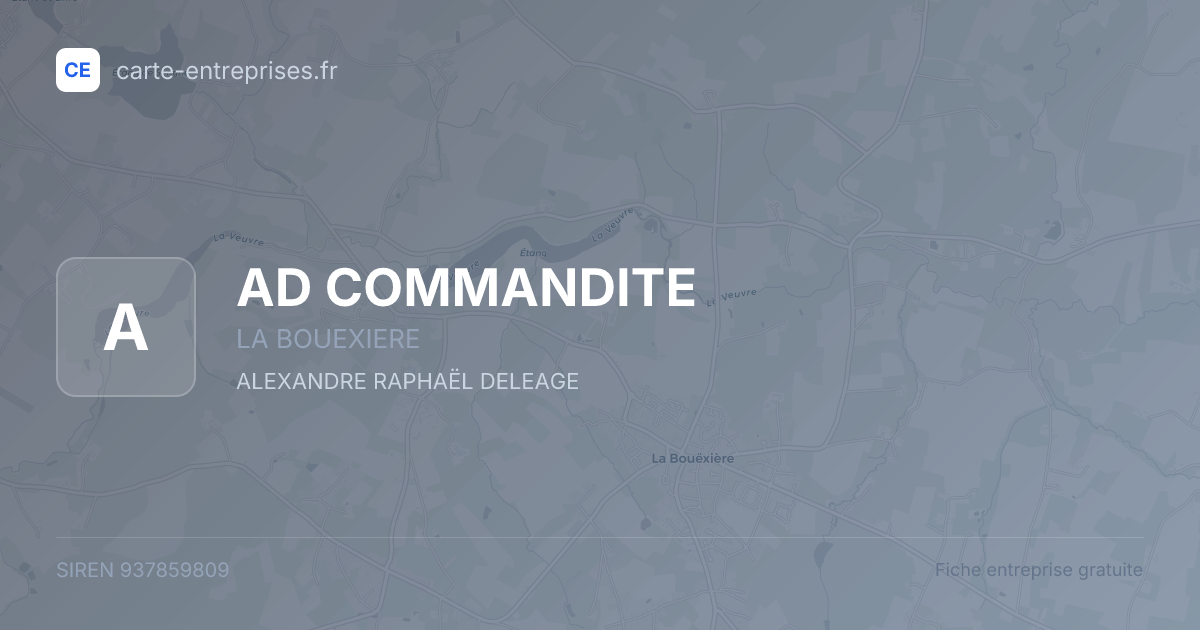 AD COMMANDITE — 937859809 — fiche entreprise