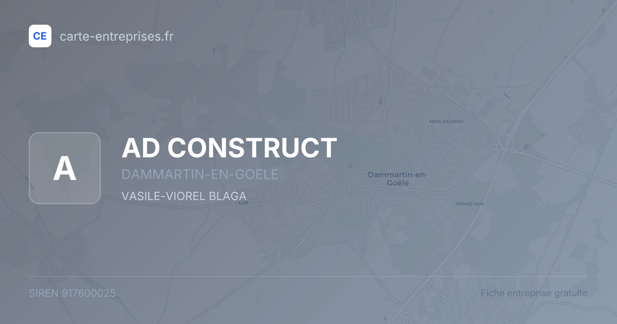 AD CONSTRUCT — 917600025 — fiche entreprise