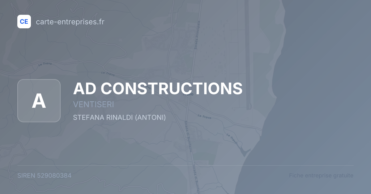 AD CONSTRUCTIONS — 529080384 — fiche entreprise