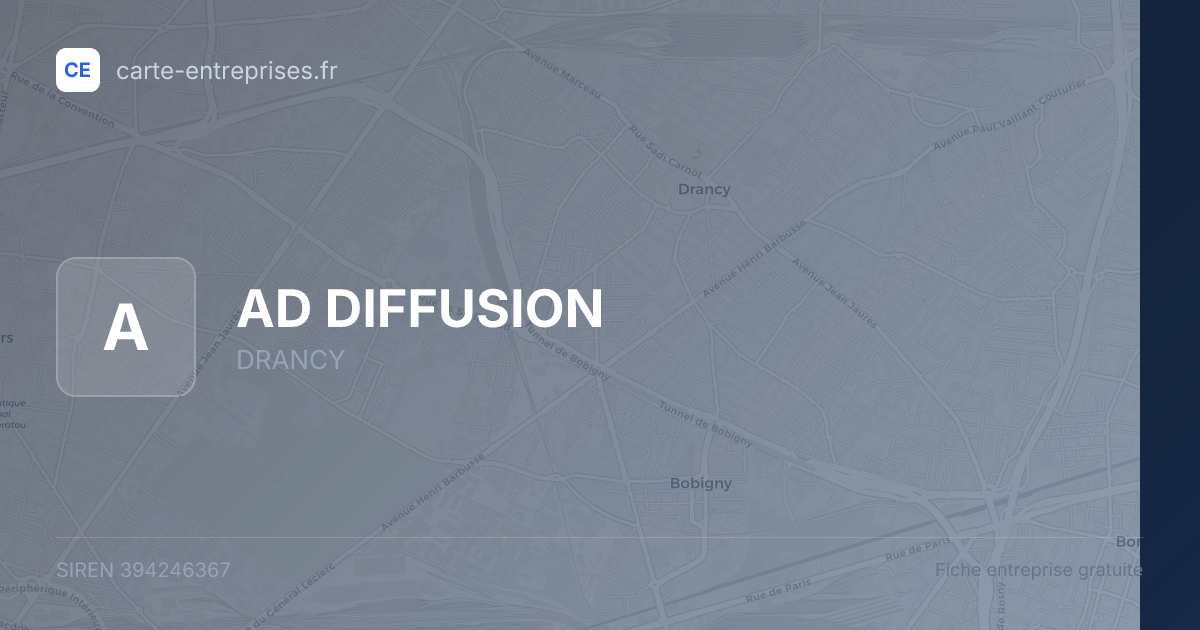 AD DIFFUSION — 394246367 — fiche entreprise
