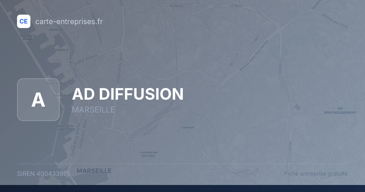AD DIFFUSION — 400433975 — fiche entreprise