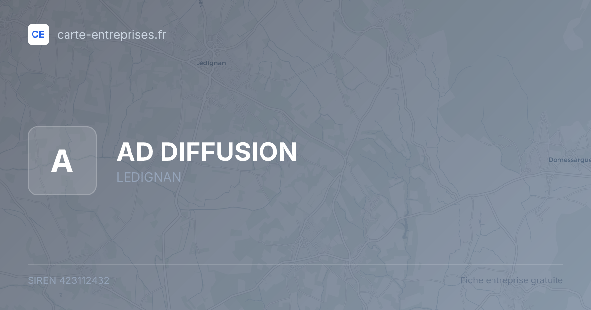 AD DIFFUSION — 423112432 — fiche entreprise