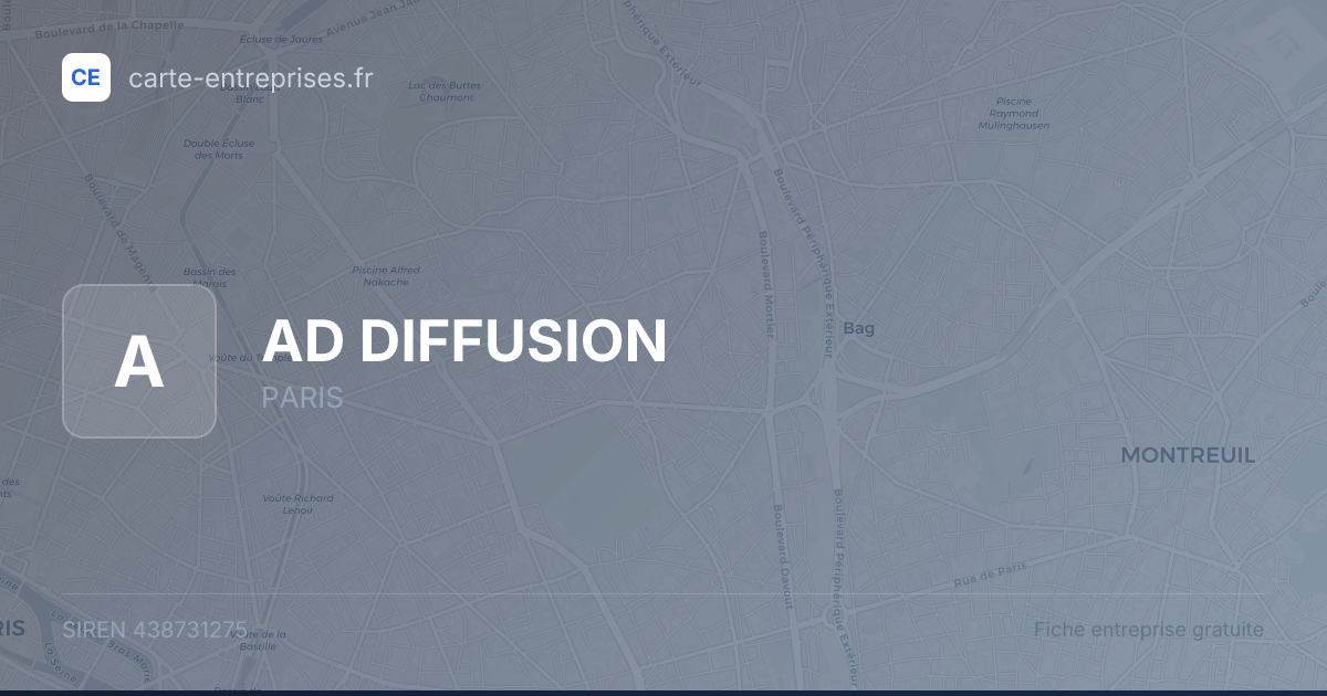 AD DIFFUSION — 438731275 — fiche entreprise