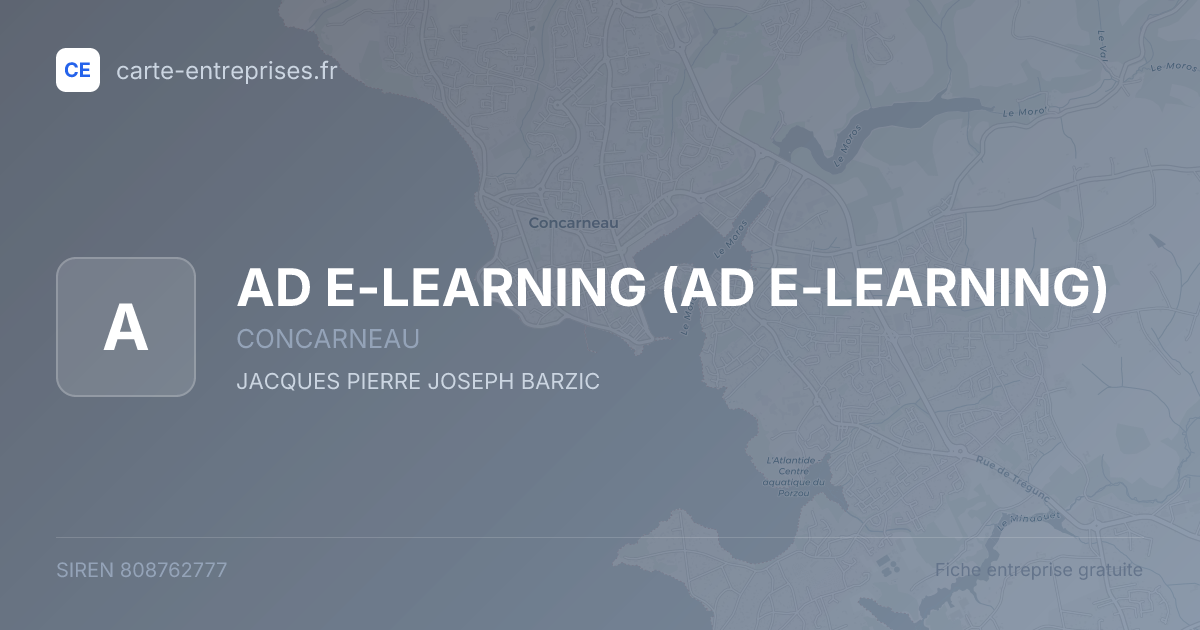 AD E-LEARNING — 808762777 — fiche entreprise