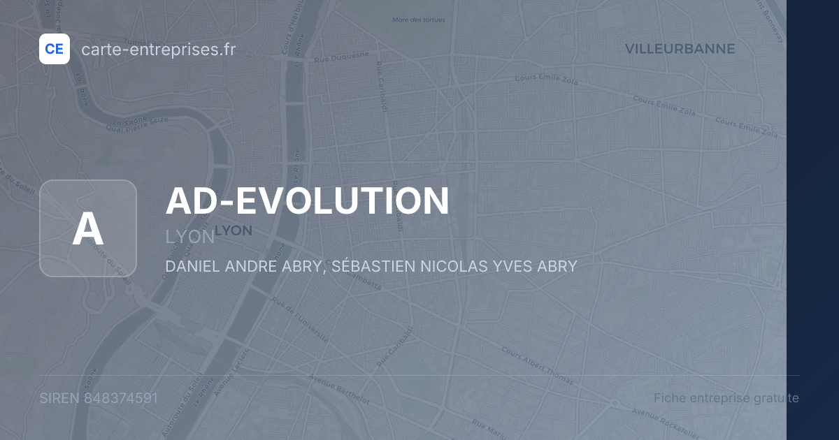 AD-EVOLUTION — 848374591 — fiche entreprise