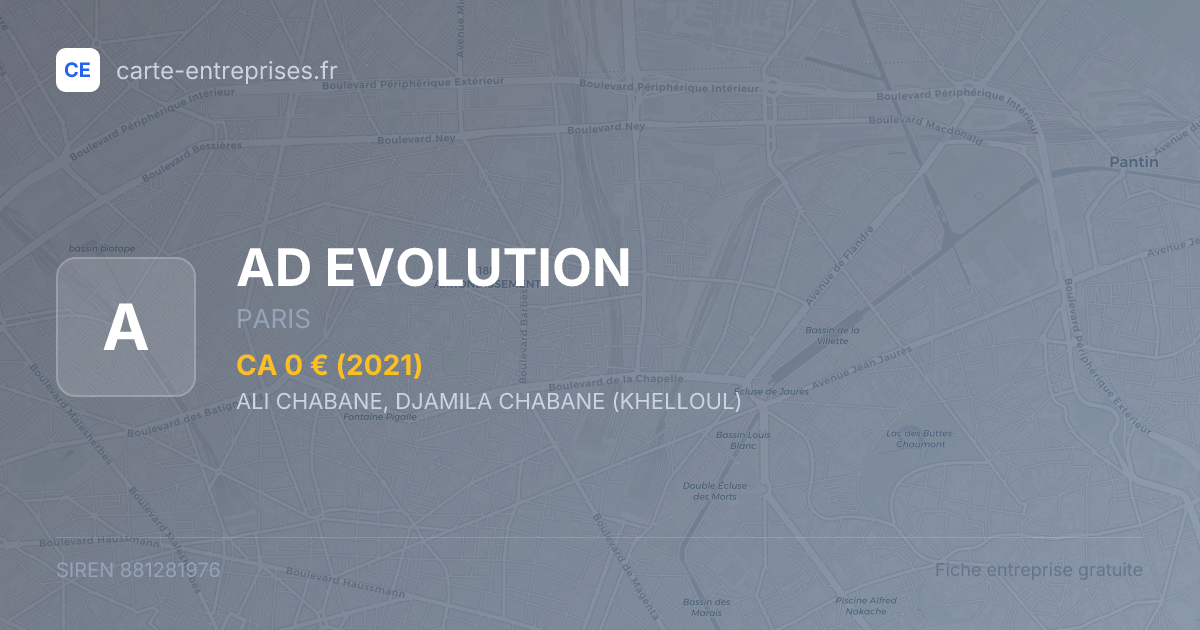 AD EVOLUTION — 881281976 — fiche entreprise