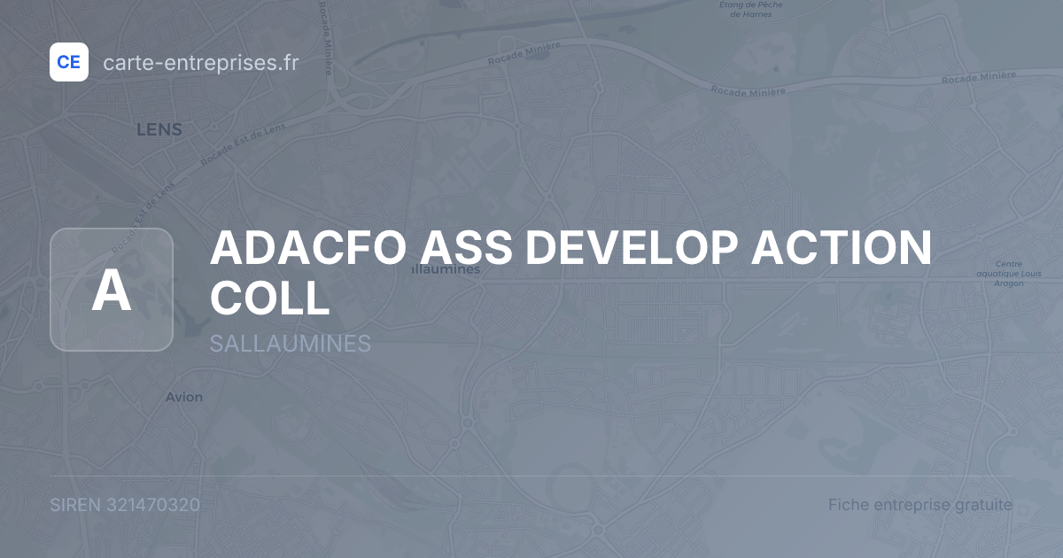 ADACFO ASS DEVELOP ACTION COLL — 321470320 — fiche entreprise