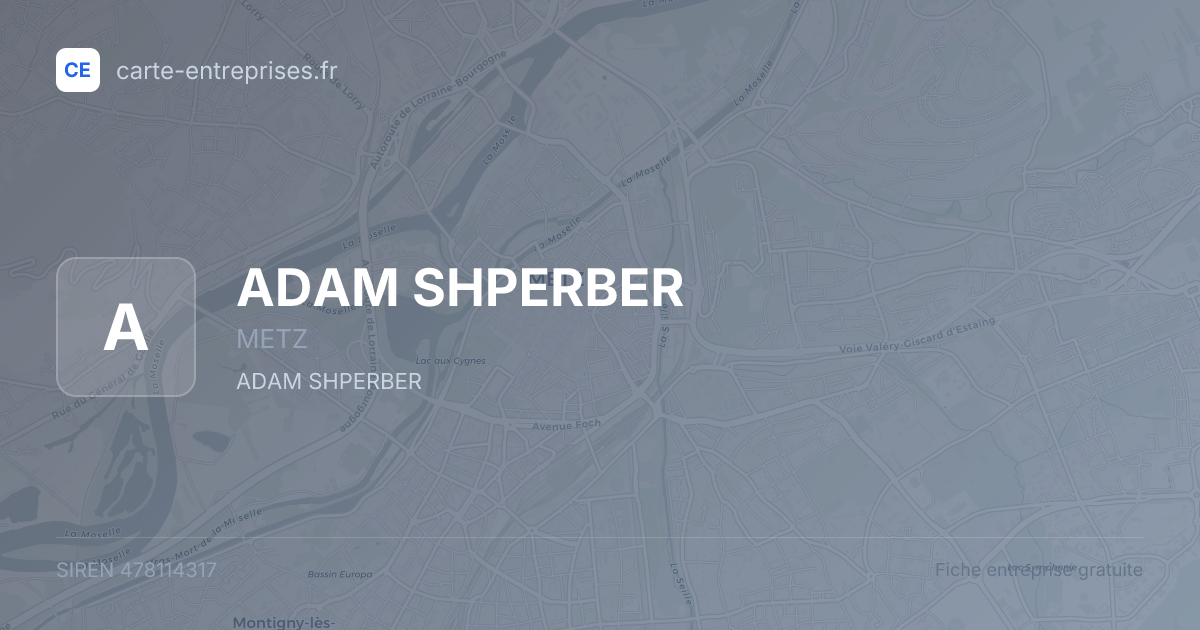 ADAM SHPERBER — 478114317 — fiche entreprise