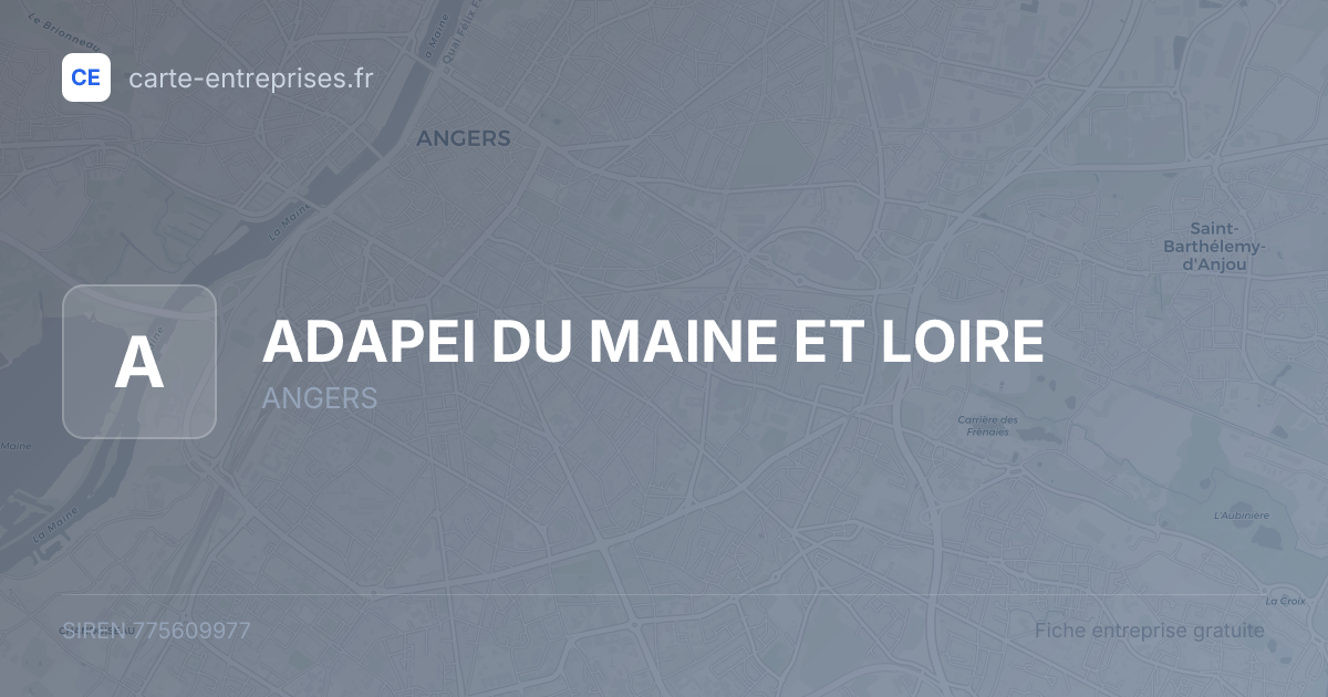 ADAPEI DU MAINE ET LOIRE — 775609977 — fiche entreprise