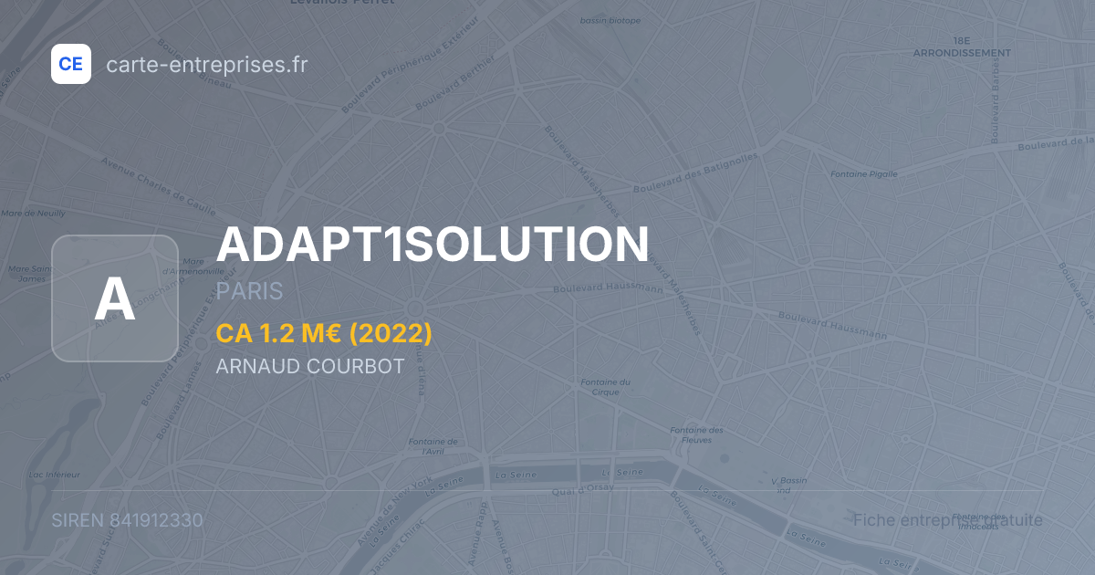 ADAPT1SOLUTION — 841912330 — fiche entreprise