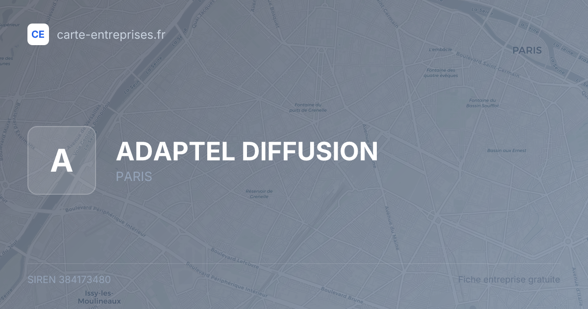 ADAPTEL DIFFUSION — 384173480 — fiche entreprise