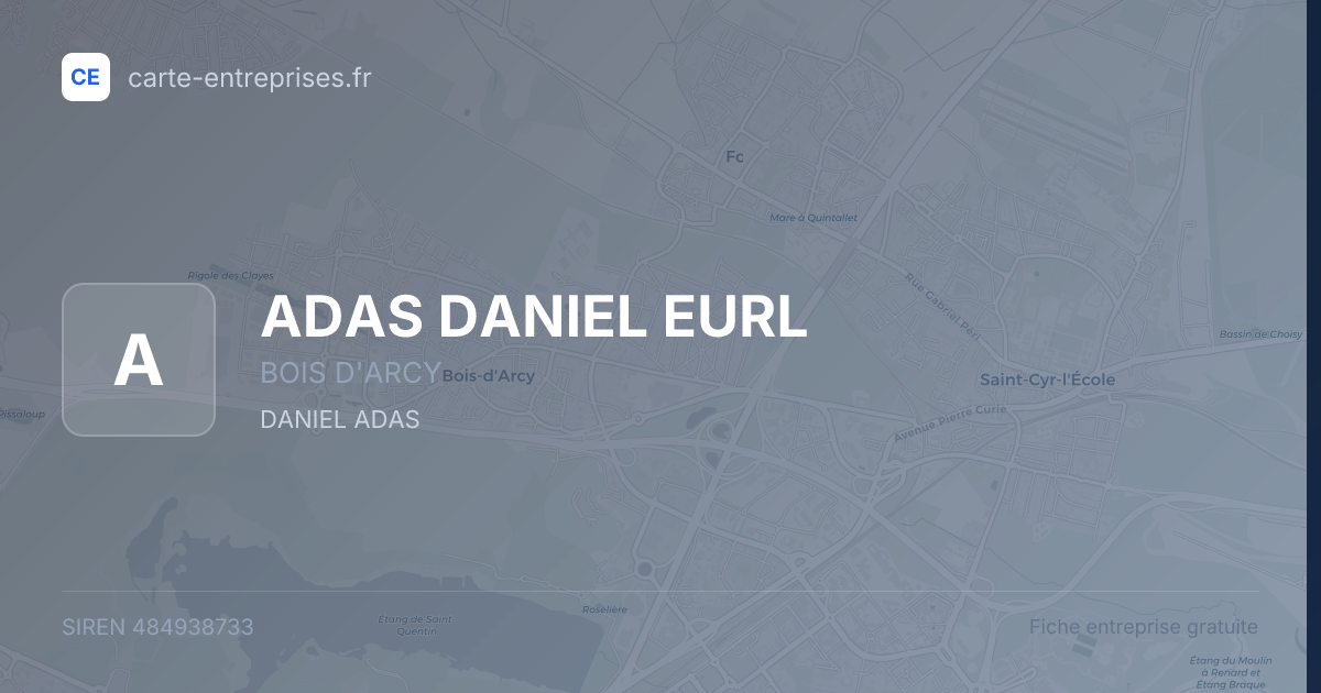 ADAS DANIEL EURL — 484938733 — fiche entreprise