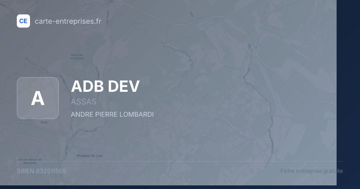 ADB DEV — 832511505 — fiche entreprise