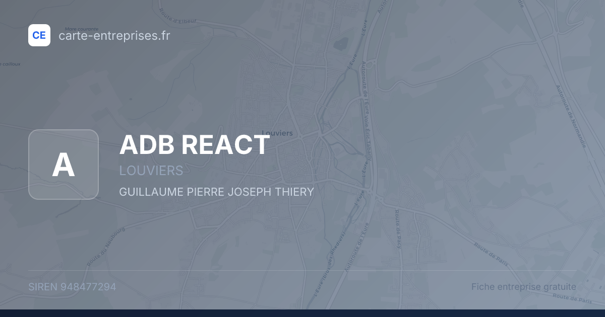 ADB REACT — 948477294 — fiche entreprise