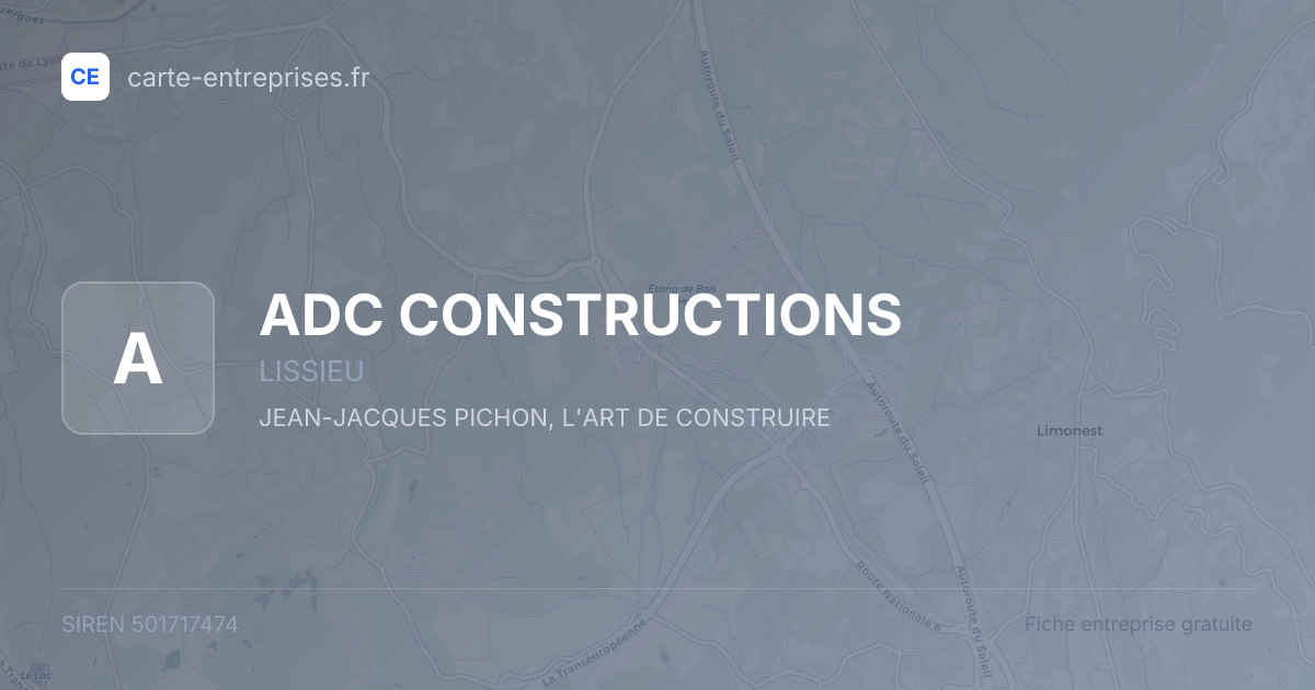 ADC CONSTRUCTIONS — 501717474 — fiche entreprise