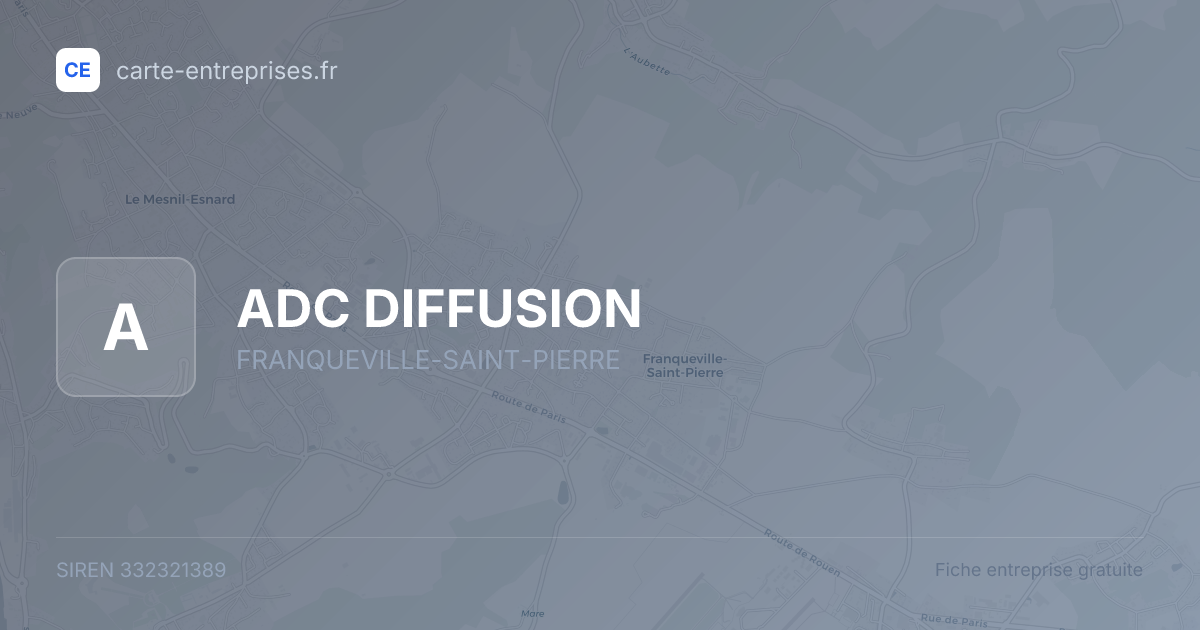 ADC DIFFUSION — 332321389 — fiche entreprise