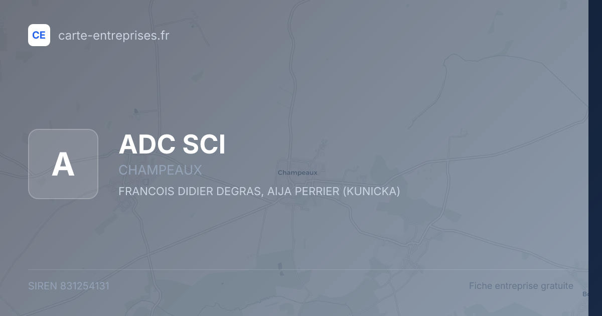 ADC SCI — 831254131 — fiche entreprise