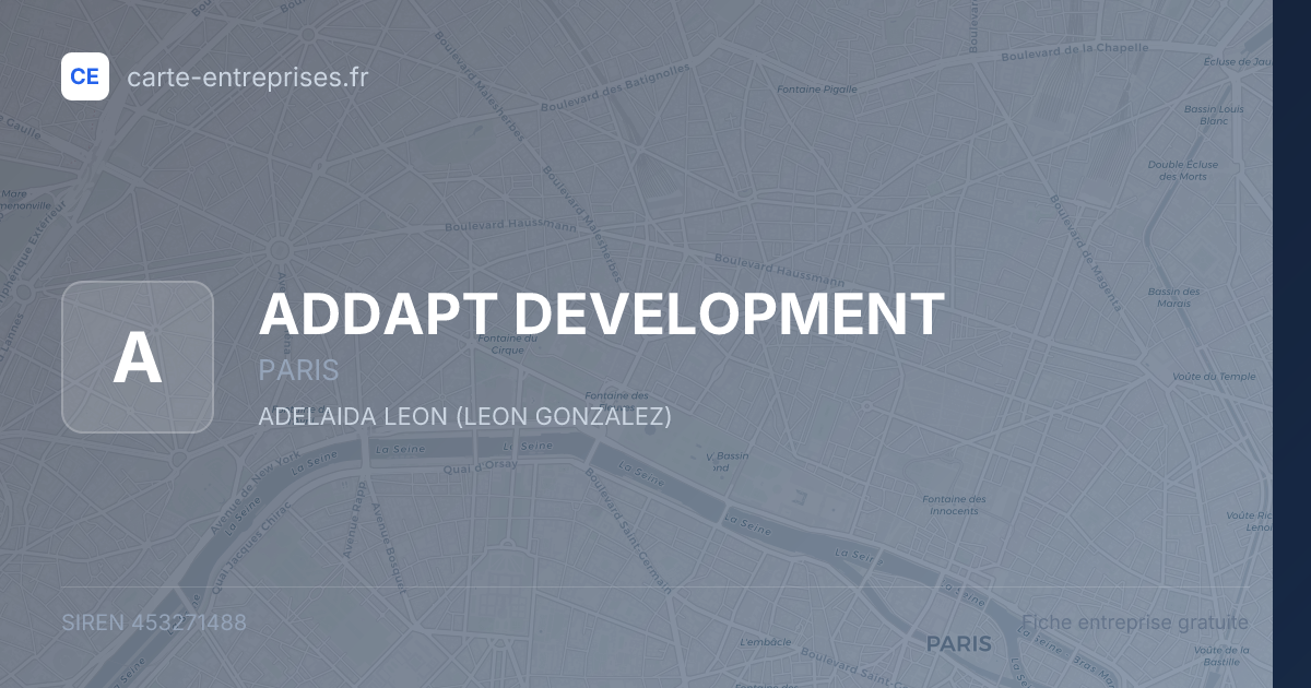 ADDAPT DEVELOPMENT — 453271488 — fiche entreprise