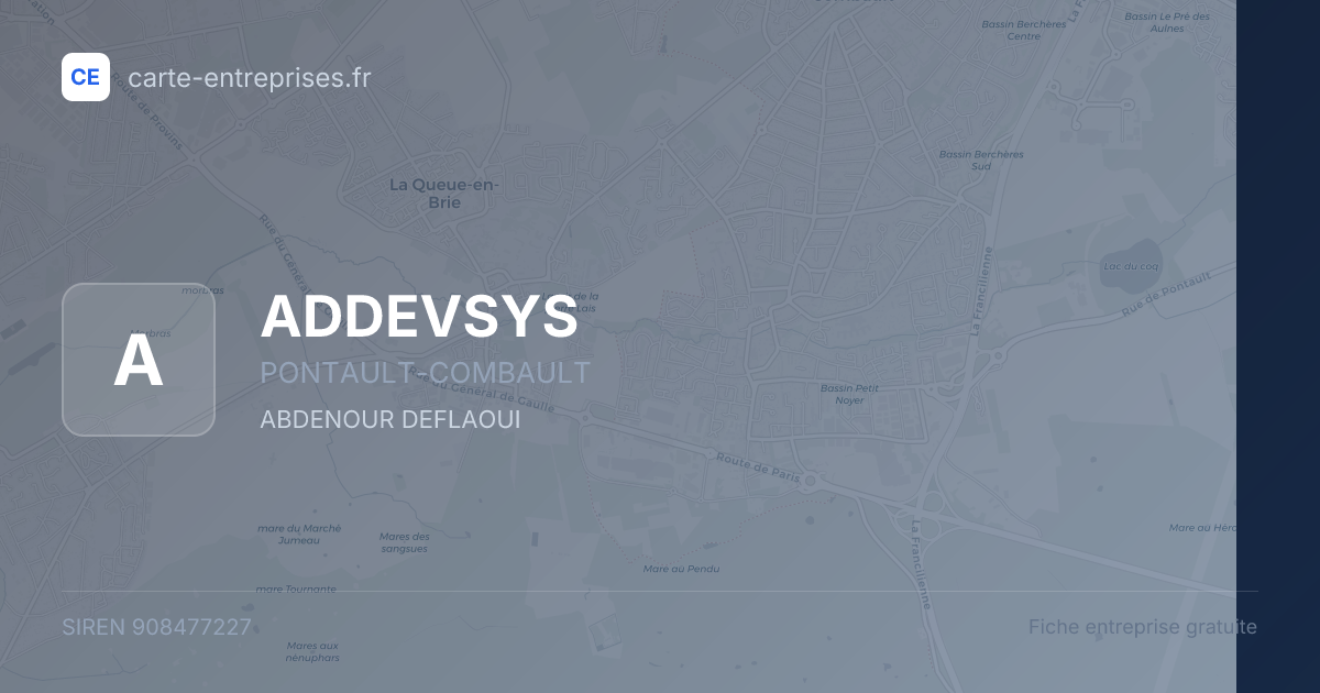 ADDEVSYS — 908477227 — fiche entreprise