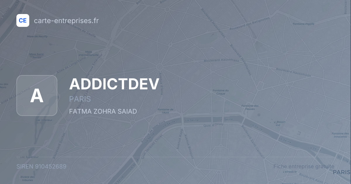 ADDICTDEV — 910452689 — fiche entreprise