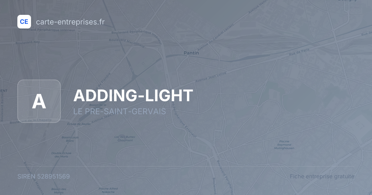ADDING-LIGHT — 528951569 — fiche entreprise