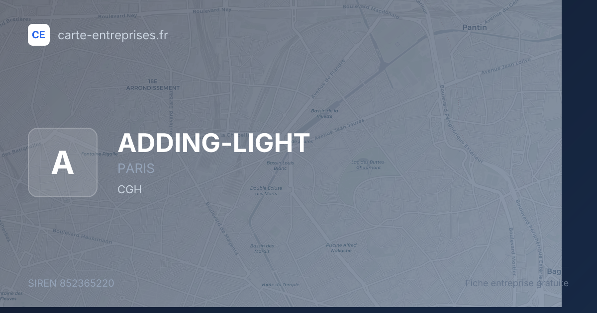 ADDING-LIGHT — 852365220 — fiche entreprise