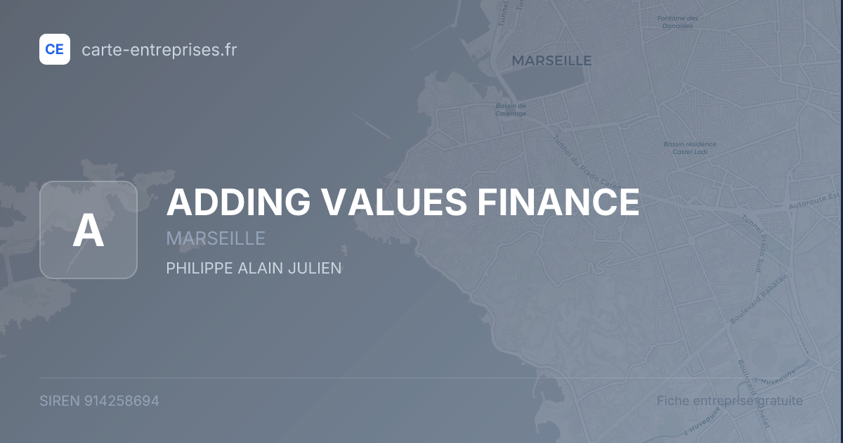 ADDING VALUES FINANCE — 914258694 — fiche entreprise