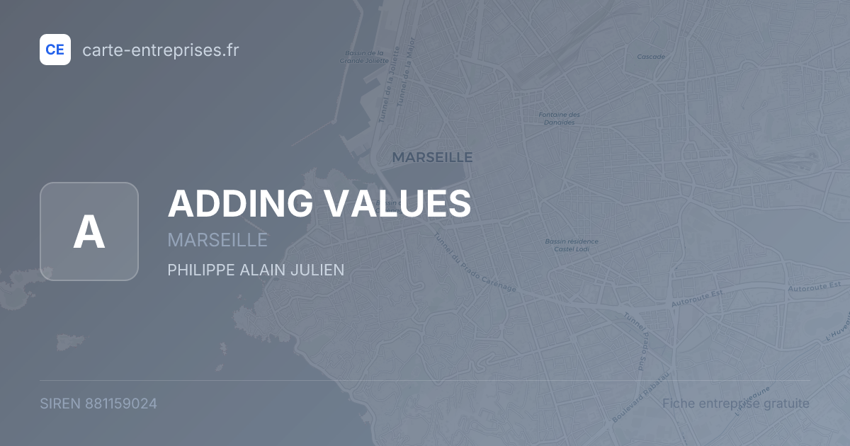 ADDING VALUES — 881159024 — fiche entreprise