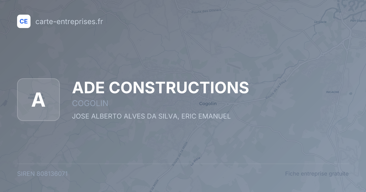 ADE CONSTRUCTIONS — 808136071 — fiche entreprise