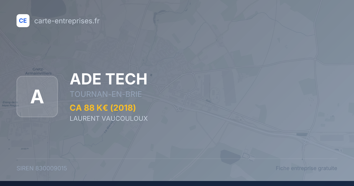 ADE TECH — 830009015 — fiche entreprise