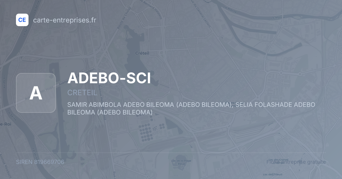ADEBO-SCI — 819669706 — fiche entreprise