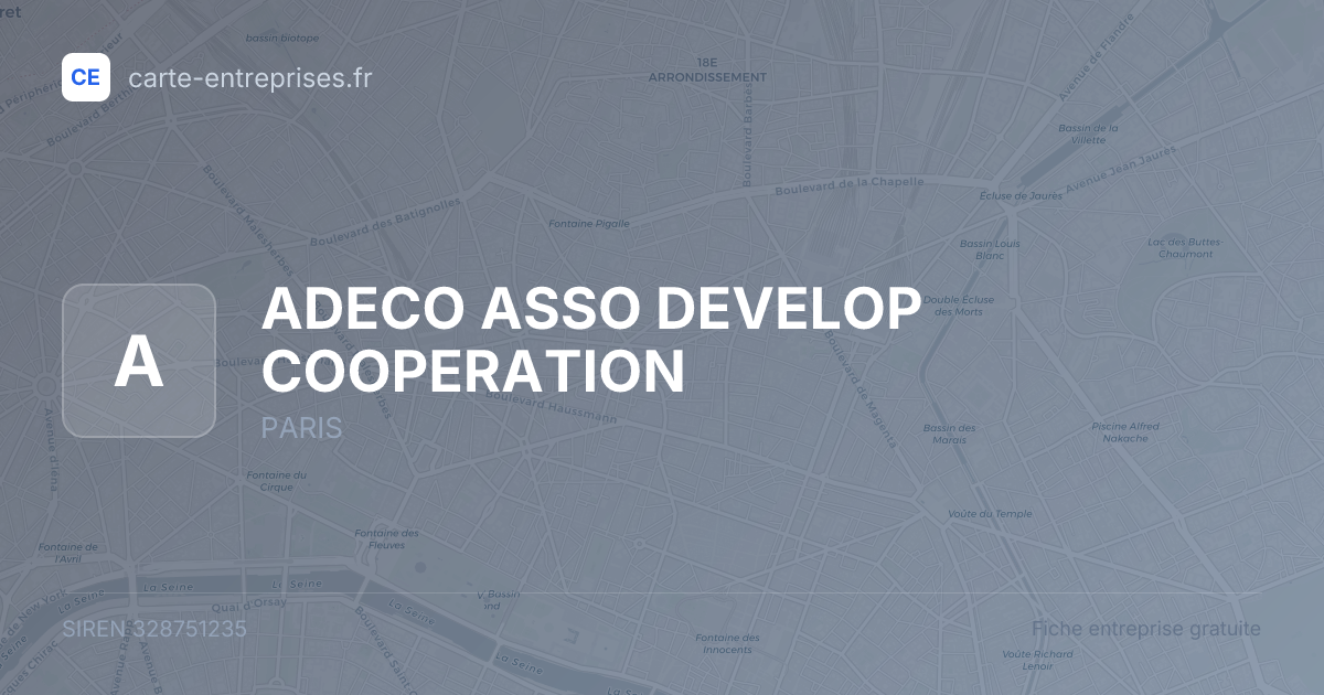 ADECO ASSO DEVELOP COOPERATION — 328751235 — fiche entreprise