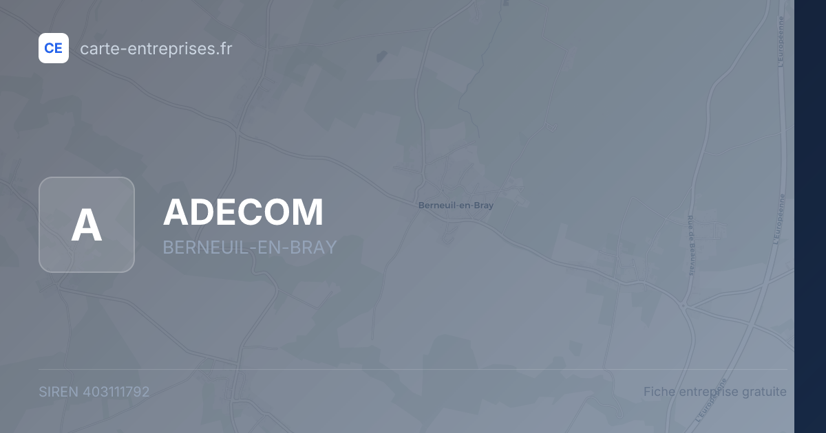 ADECOM — 403111792 — fiche entreprise